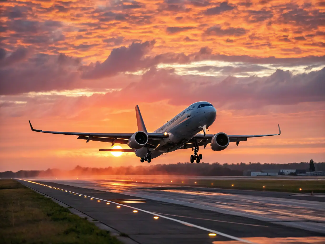 A cargo plane taking off from an airport, symbolizing fast and efficient air freight services for urgent shipments.